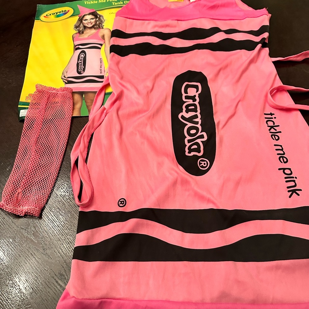 Tickle Me Pink Crayola Crayon Tank Dress HALLOWEEN COSTUME Adult Teen Tween 4-10